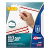 Avery Print and Apply Index Maker Clear Label Dividers, 8 White Tabs, Letter 11491